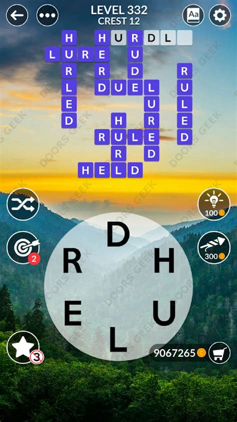 wordscapes 332|Wordscapes Level 332 Answers [ + Bonus Words ].